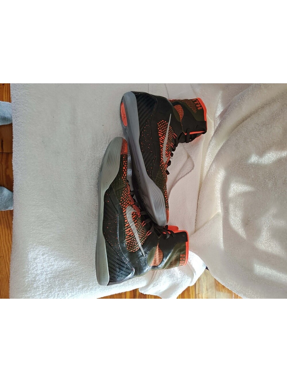 Size 11- Nike Kobe 9 Elite Strategy Orange Green High Top Sz 11
